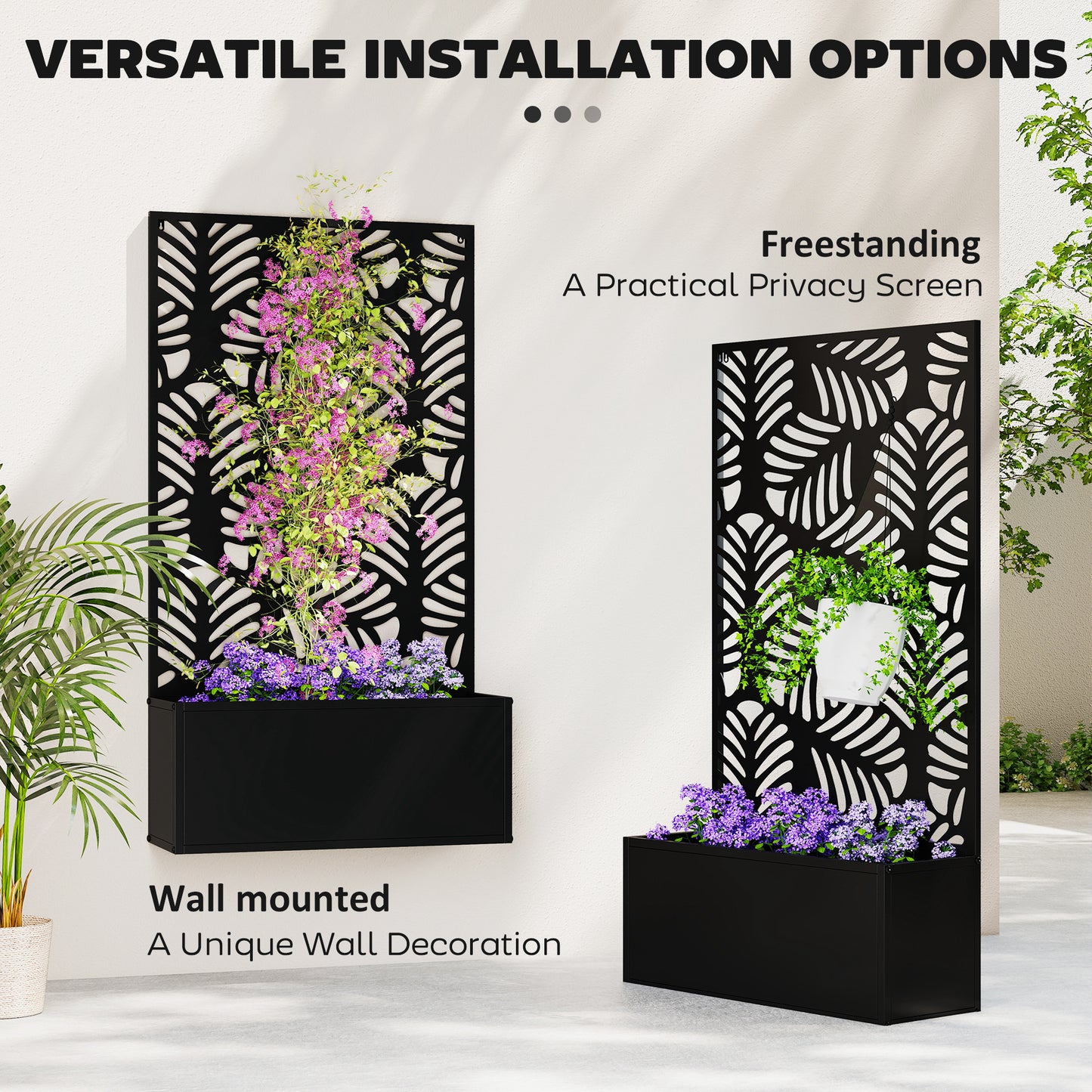 Metal Garden Bed for Garden with Trellis (1)