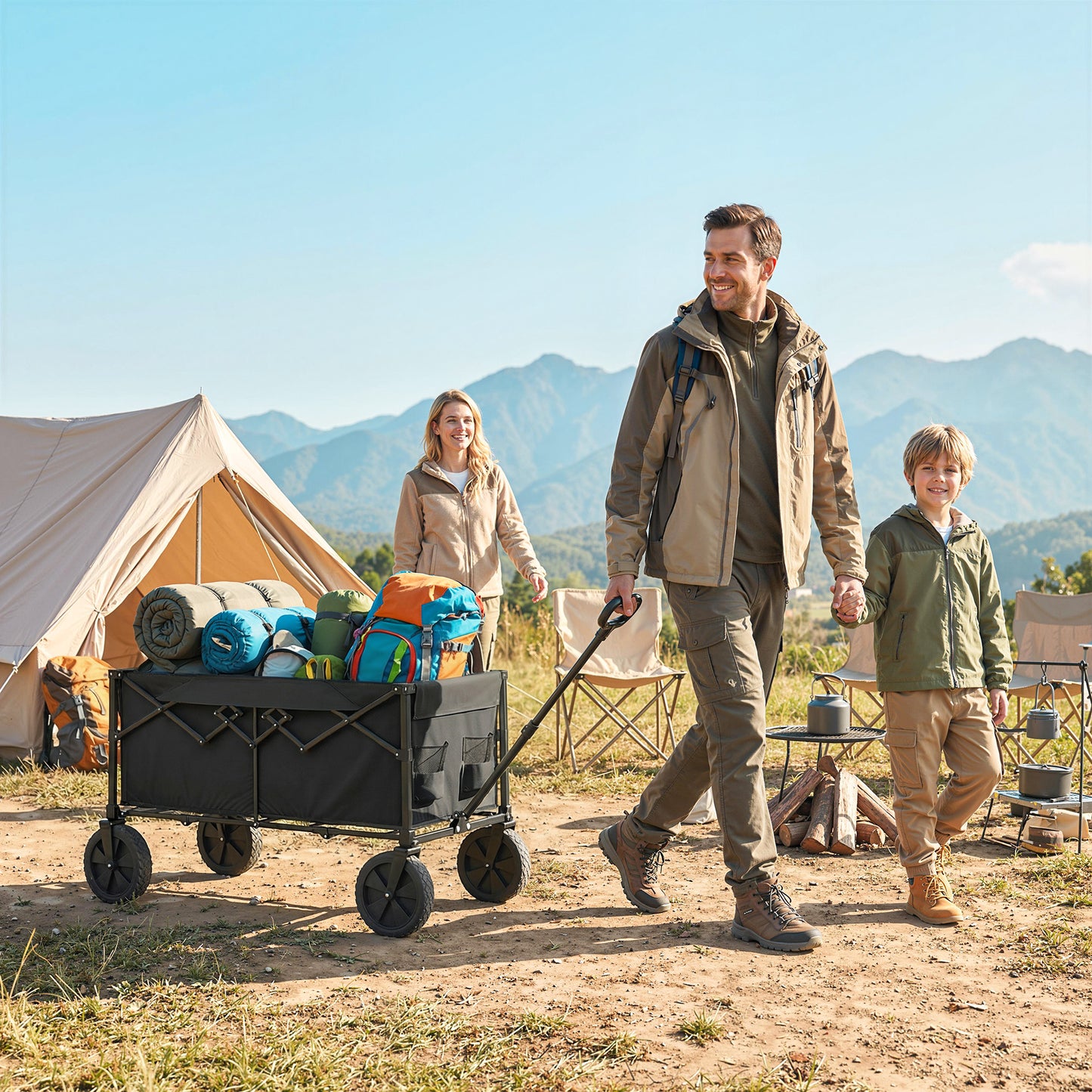 95L Foldable Festival Trolley on Wheels