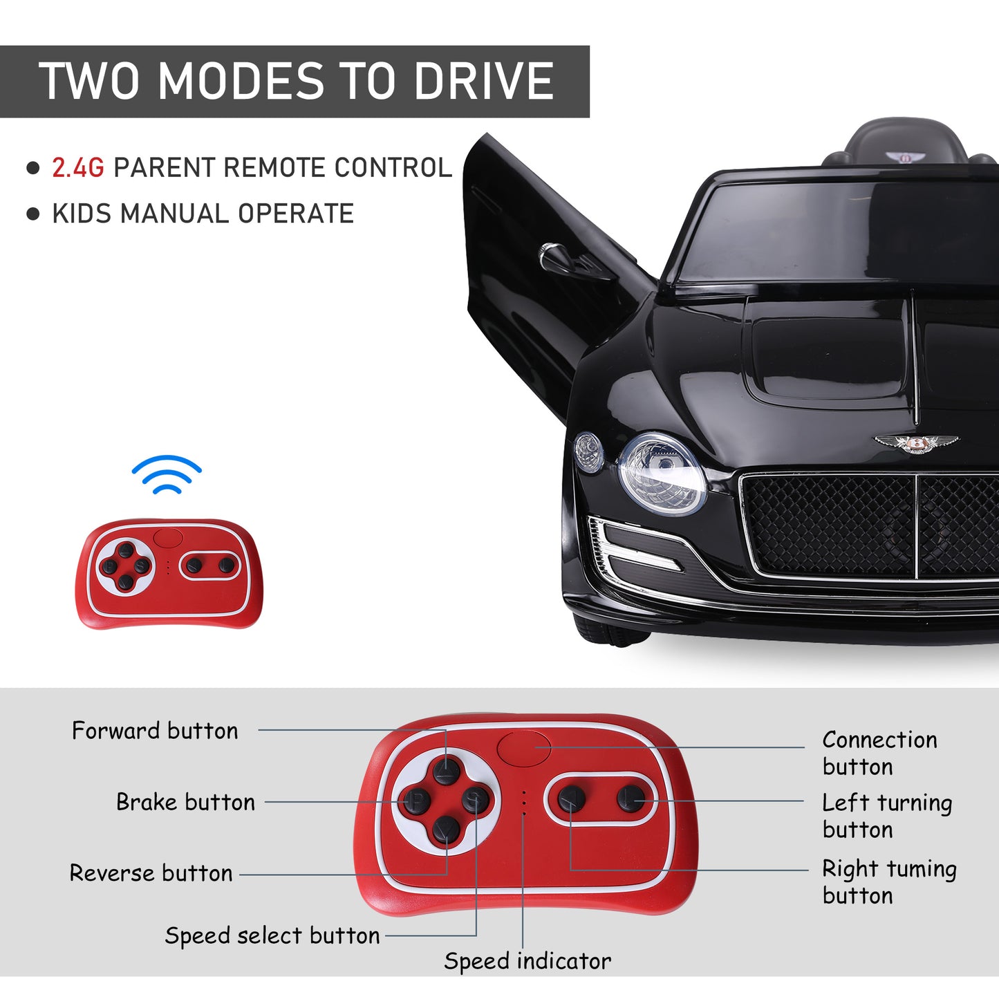 Bentley GT Licensed 12V Electric Car for Kids