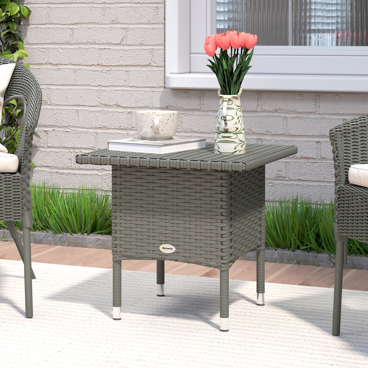 Rattan Side Table, Outdoor Coffee Table (2)