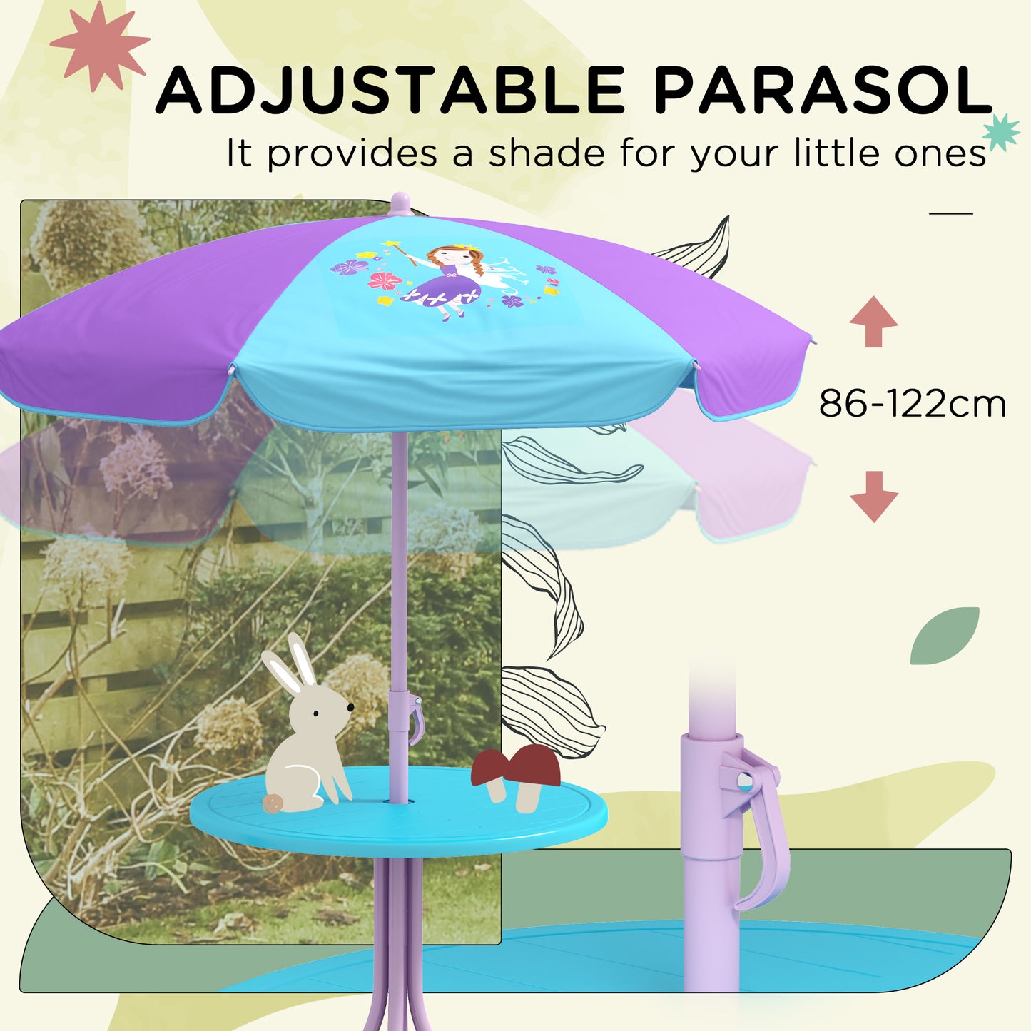 Kids Picnic Table and Chair Set (2)