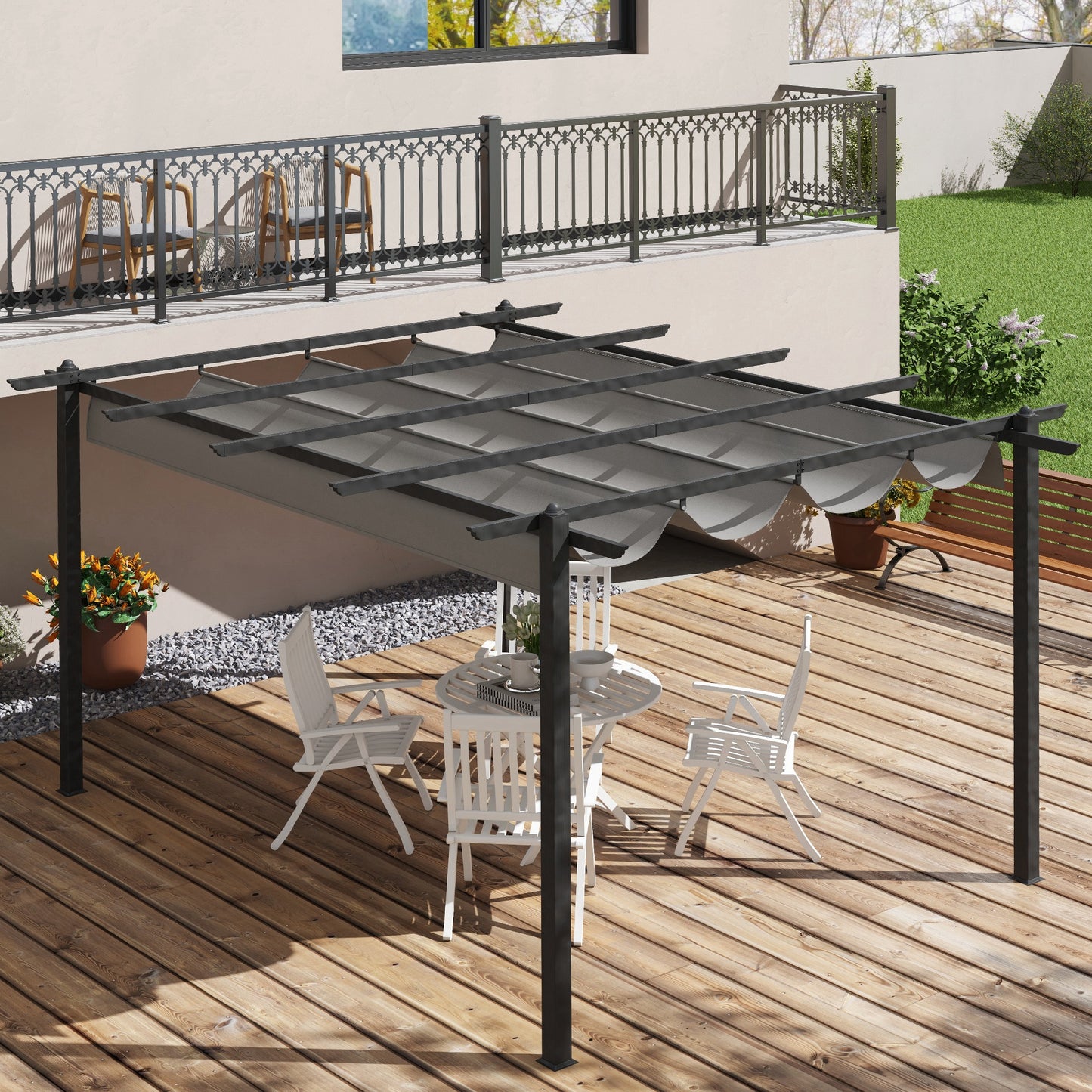 4 x 3(m) Aluminium Pergola with Retractable Roof