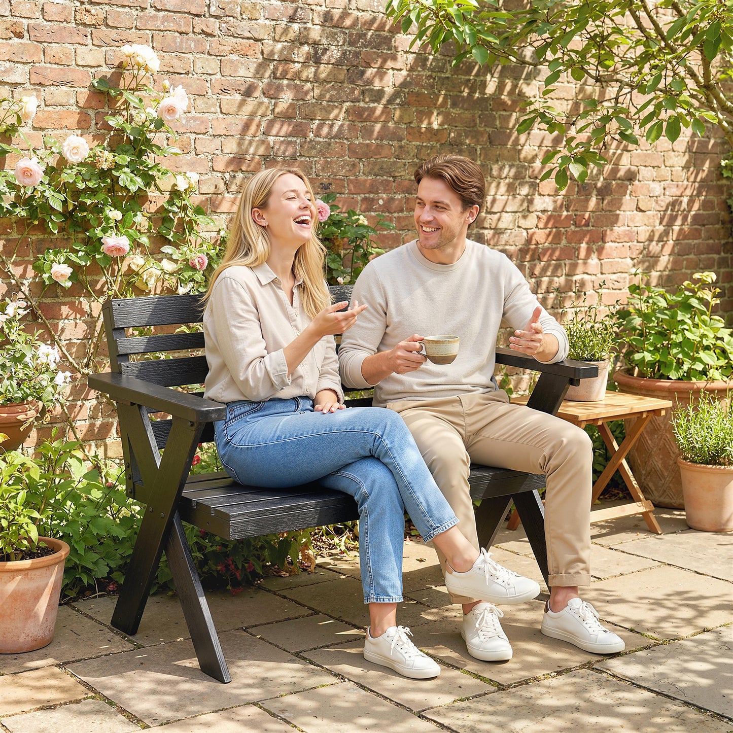 2 Seater Wooden Garden Bench (1)