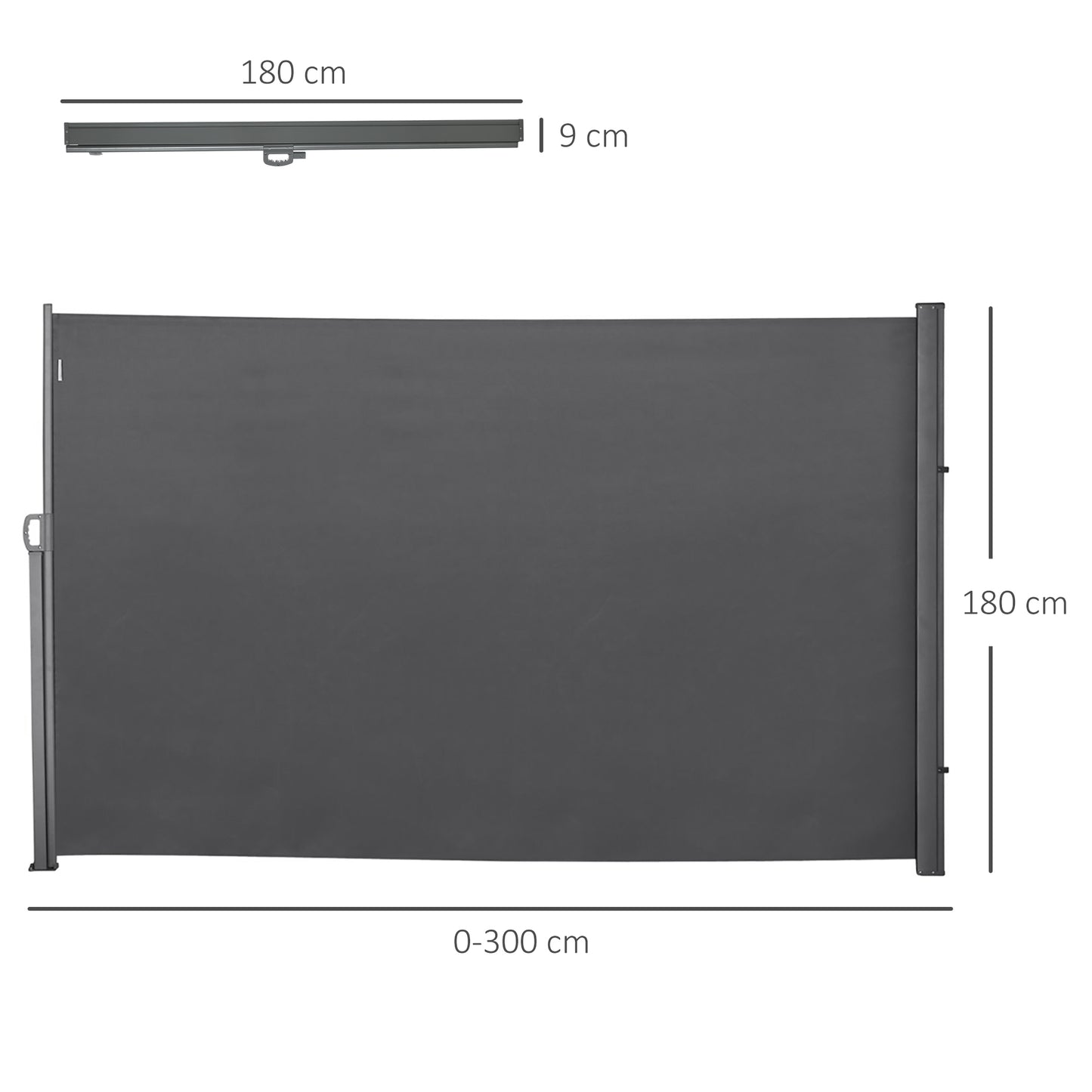 Retractable Sun Side Awning Screen Fence Patio Garden Wall Balcony (2)