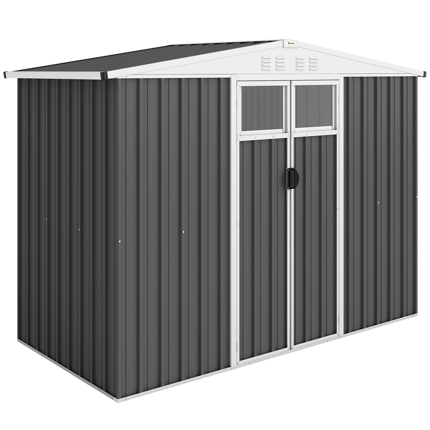 8 x 4 ft Metal Garden Shed, Garden Storage Shed with Window