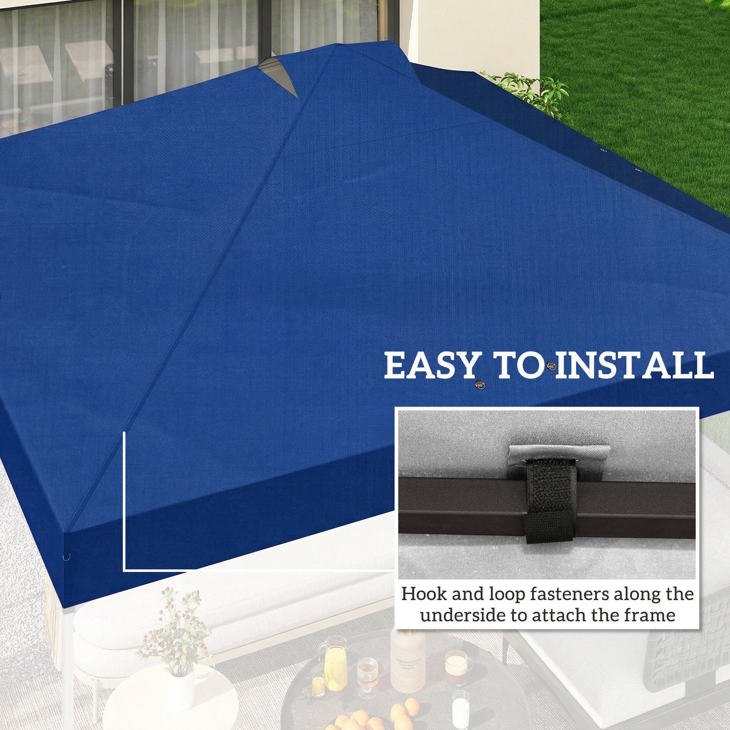 Gazebo Roof Replacement UV50+ Waterproof Pop Up Canopy Cover