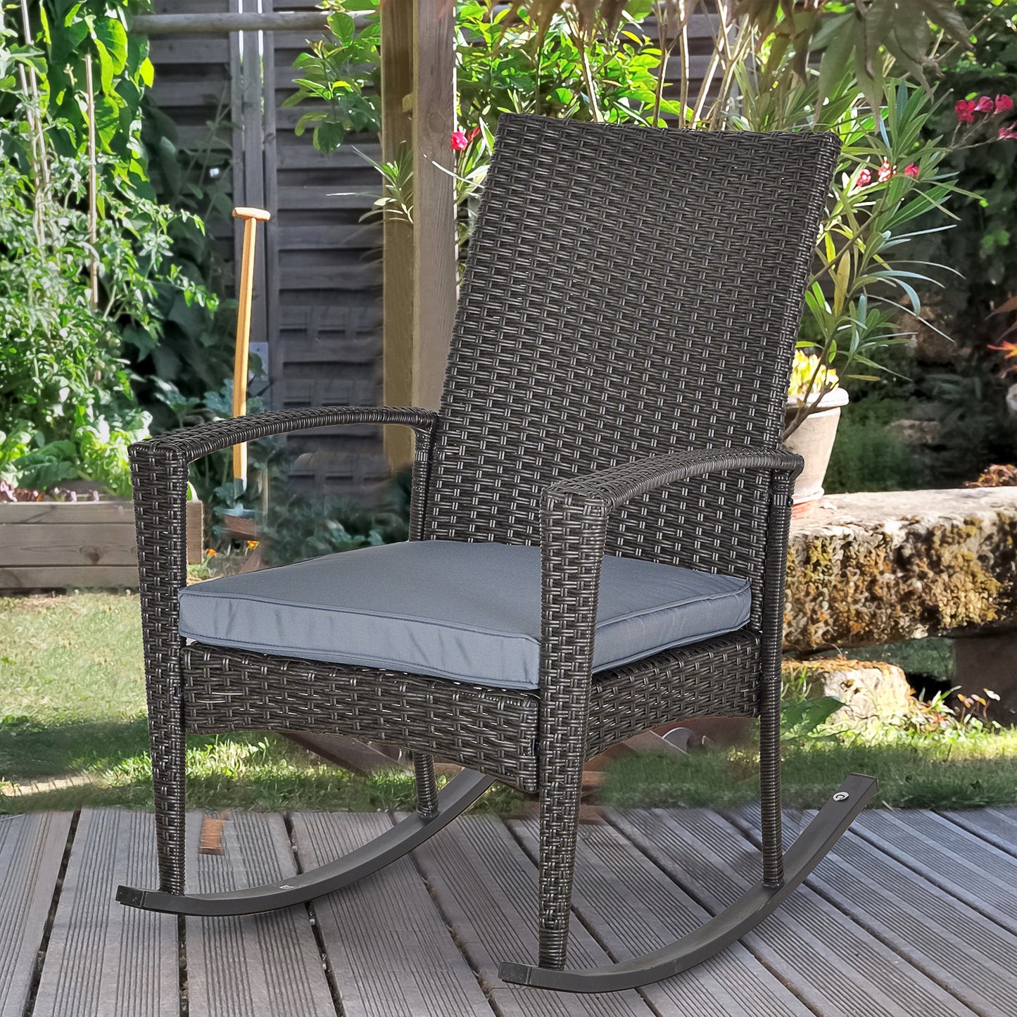 Outdoor PE Rattan Rocking Chair