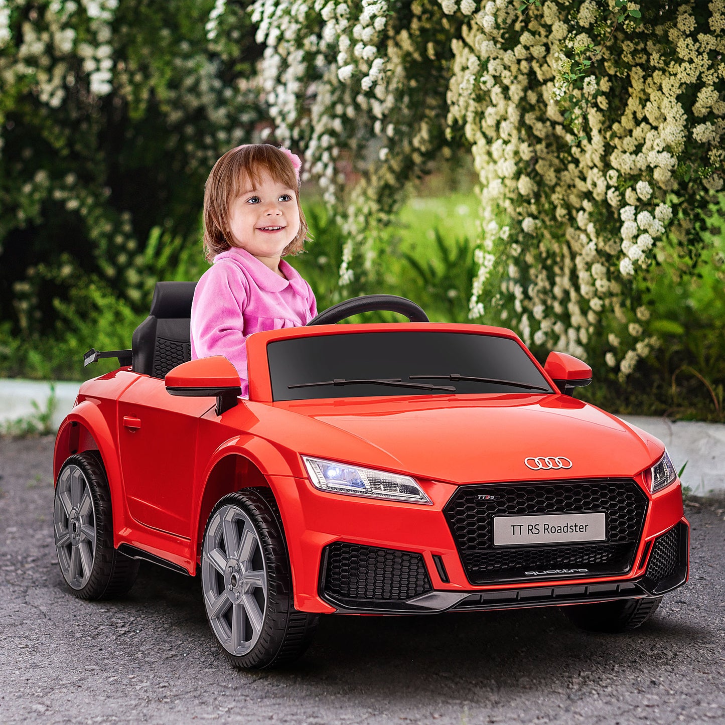 Kids Licensed Audi TT Ride-On Car 12V Battery w/ Remote Suspension (1)