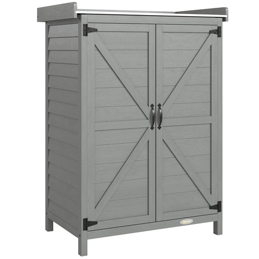 Wooden Garden Shed, Garden Tool Storage Shed with Shelf