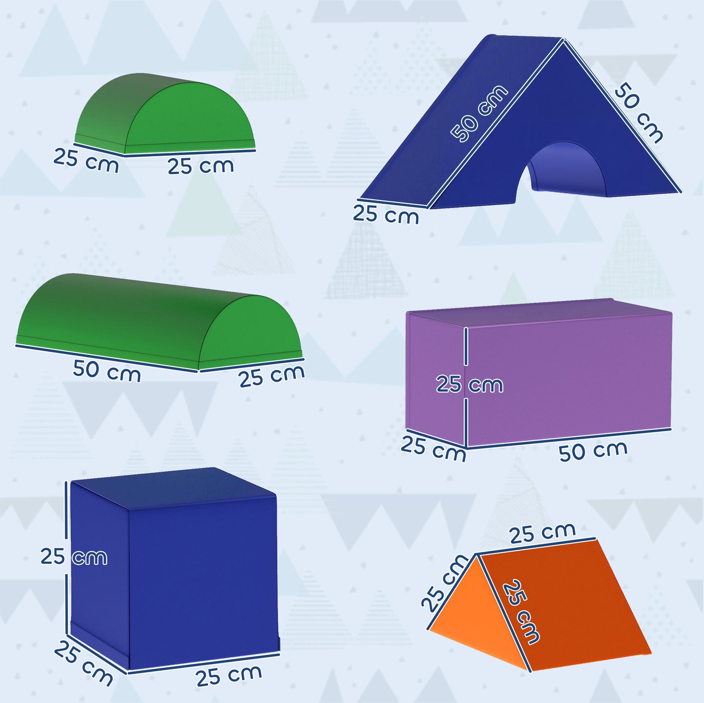11-Piece Kids Soft Play Set, Foam Block, Toys for Climbing, Crawling