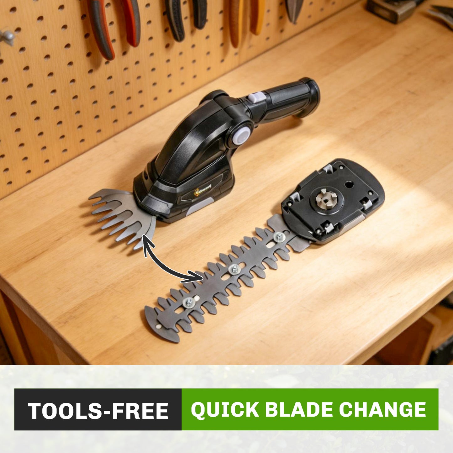 2-in-1 Cordless Hedge Trimmer & Grass Shear
