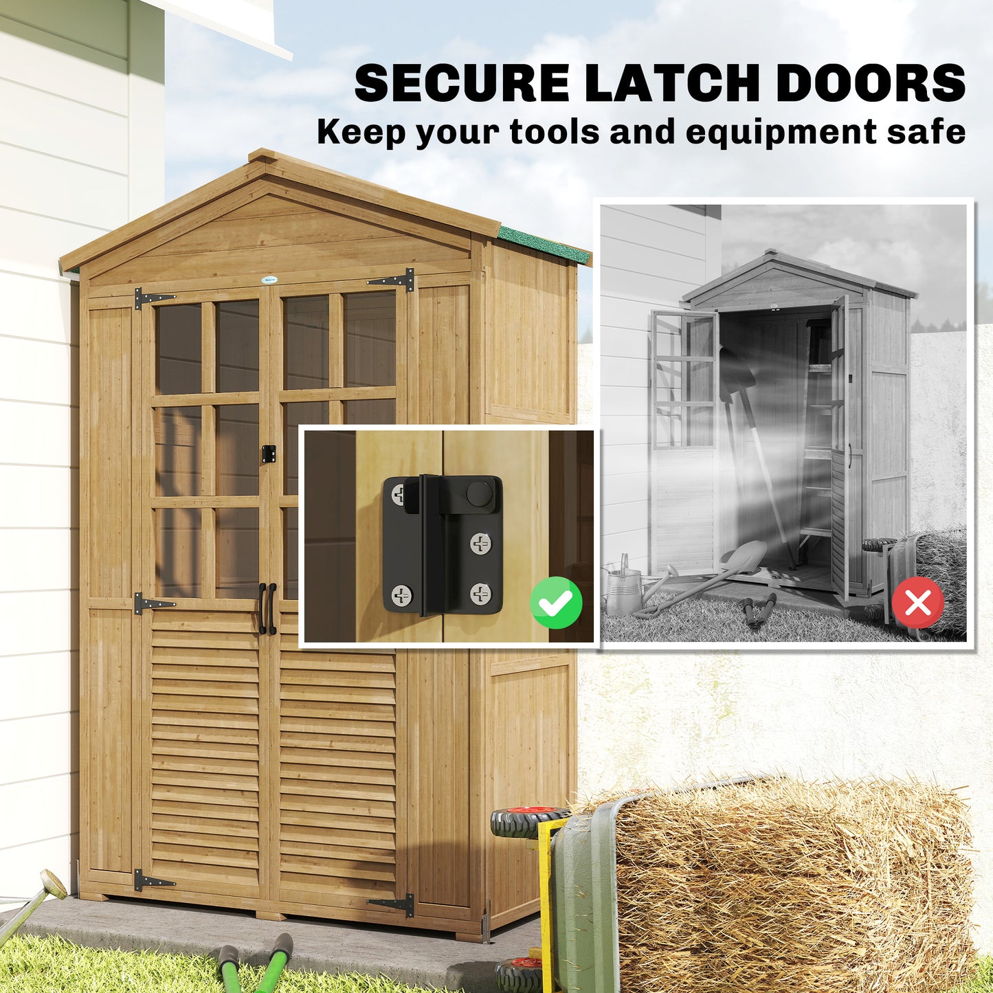 Outdoor Wooden Storage Cabinet