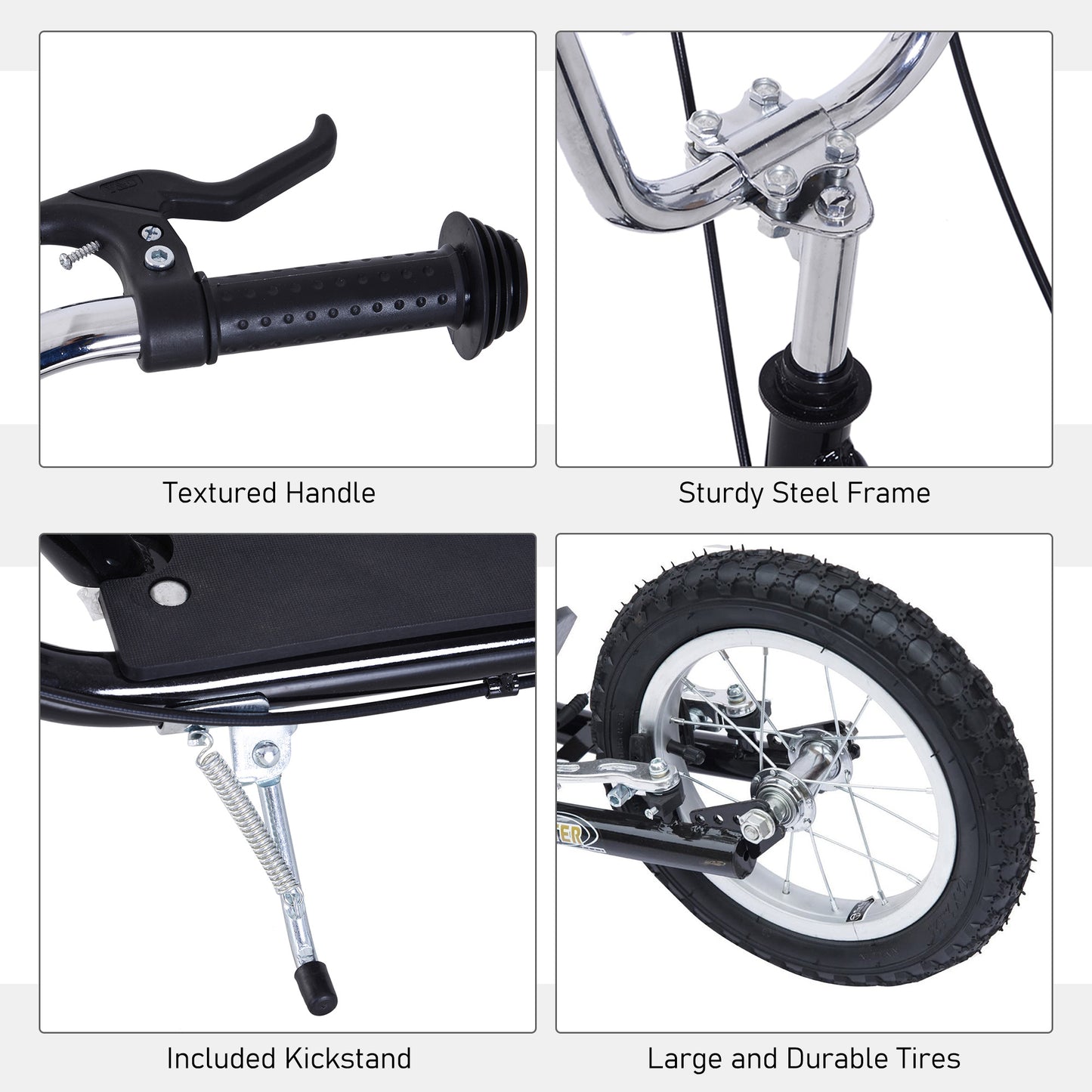 Kids Scooter, Teen Kick Scooter with Rubber Wheels, 16" Front Wheel