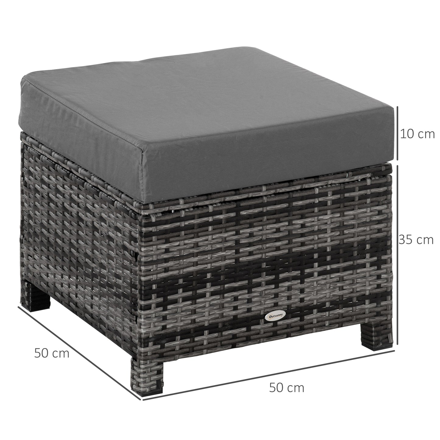 Rattan Footstool Wicker Ottoman