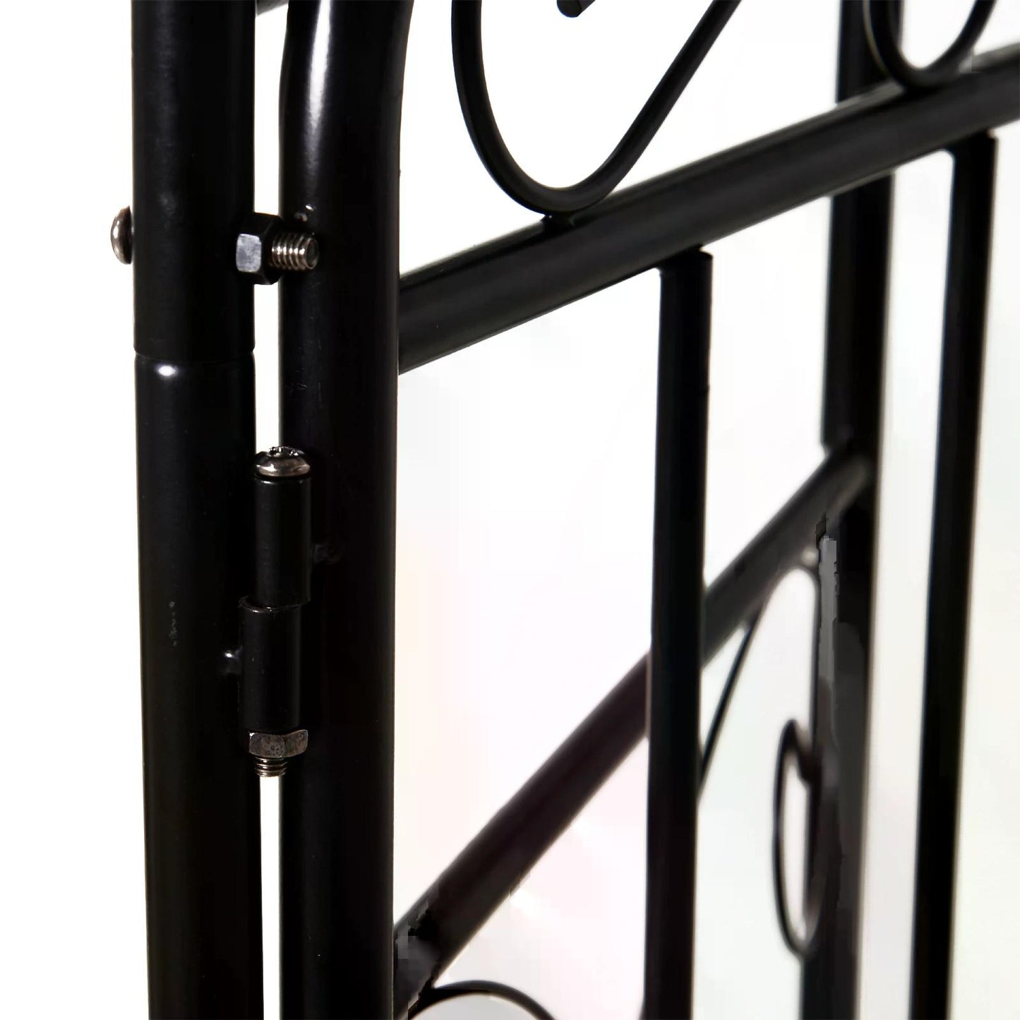 Garden Decorative Metal Arch with Gate Outdoor Patio Trellis Arbor