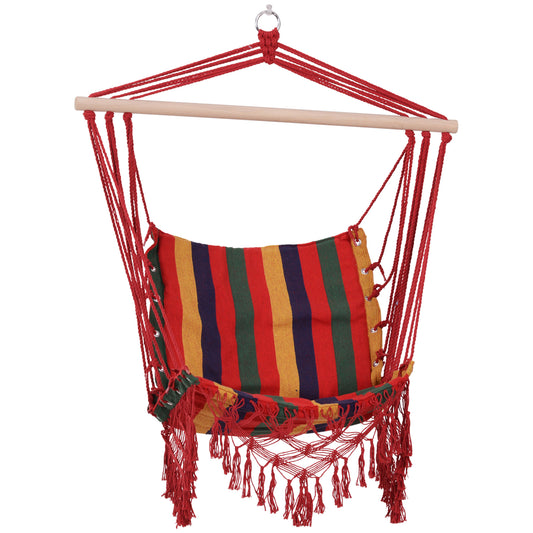 Hammock Chair Swing Colourful Striped Tree Hanging Seat Porch