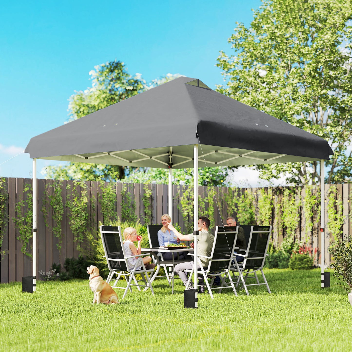 3 x 3 m Pop Up Gazebo with Wheels