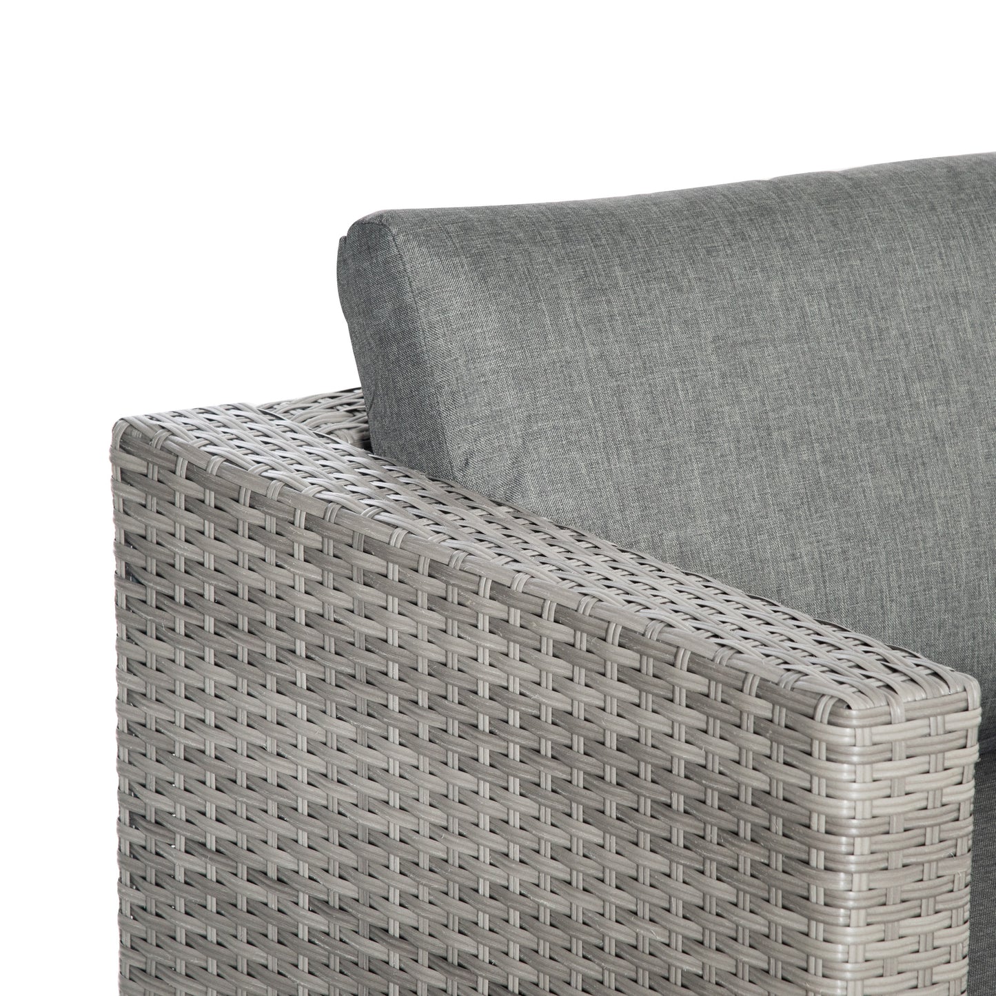 3 Pieces Outdoor PE Rattan Sofa Set