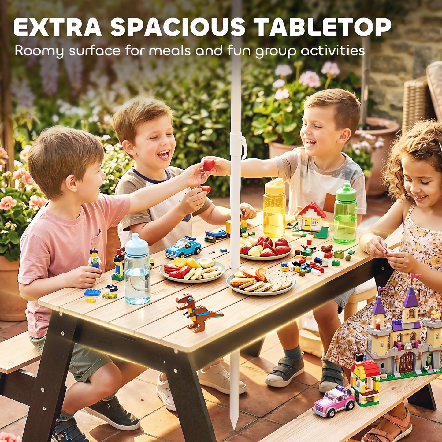 Kids Garden Furniture with Parasol
