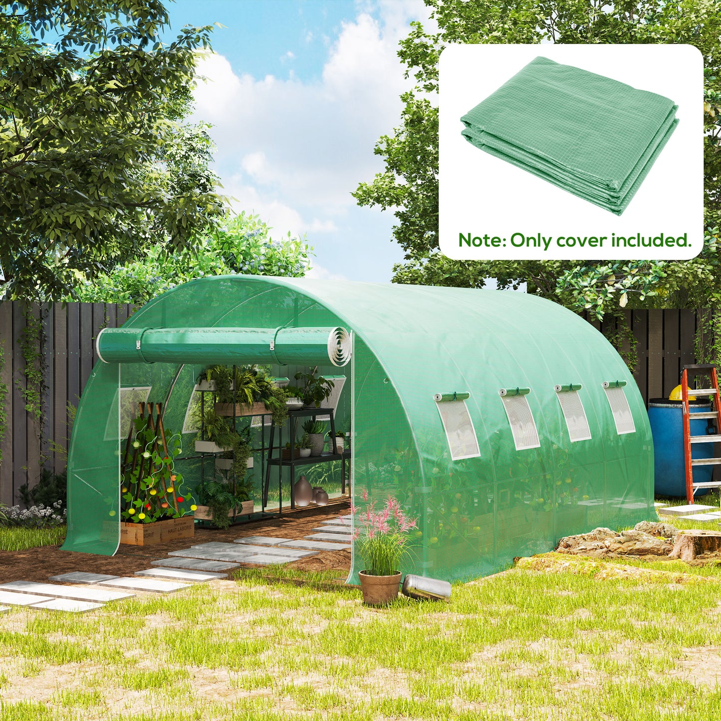 4 x 3 x 2m Polytunnel Greenhouse Replacement Cover ONLY Winter