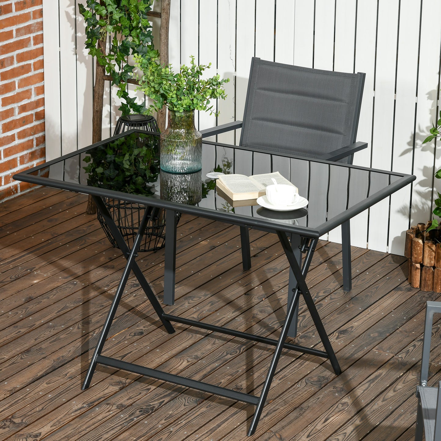 Folding Outdoor Dining Table for 6