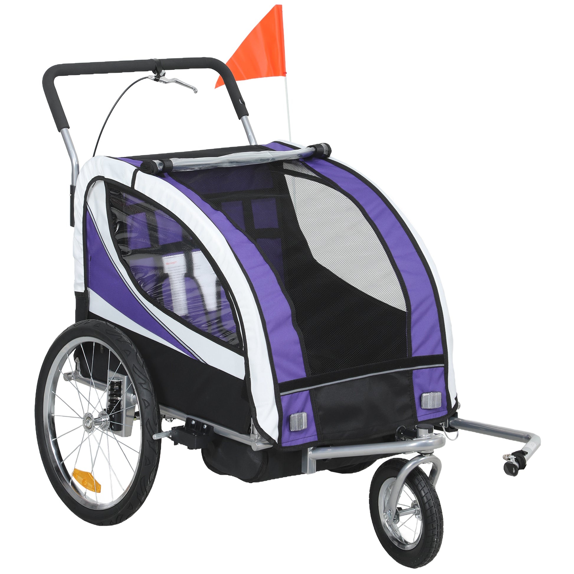 Baby Bike Trailer with 5 Point Harness, Steel Frame, Reflectors