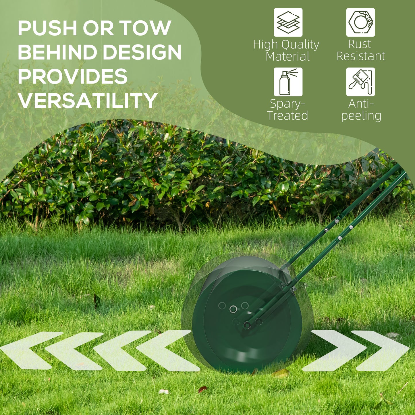 63 L Garden Lawn Roller with Water/Sand Filled Drum