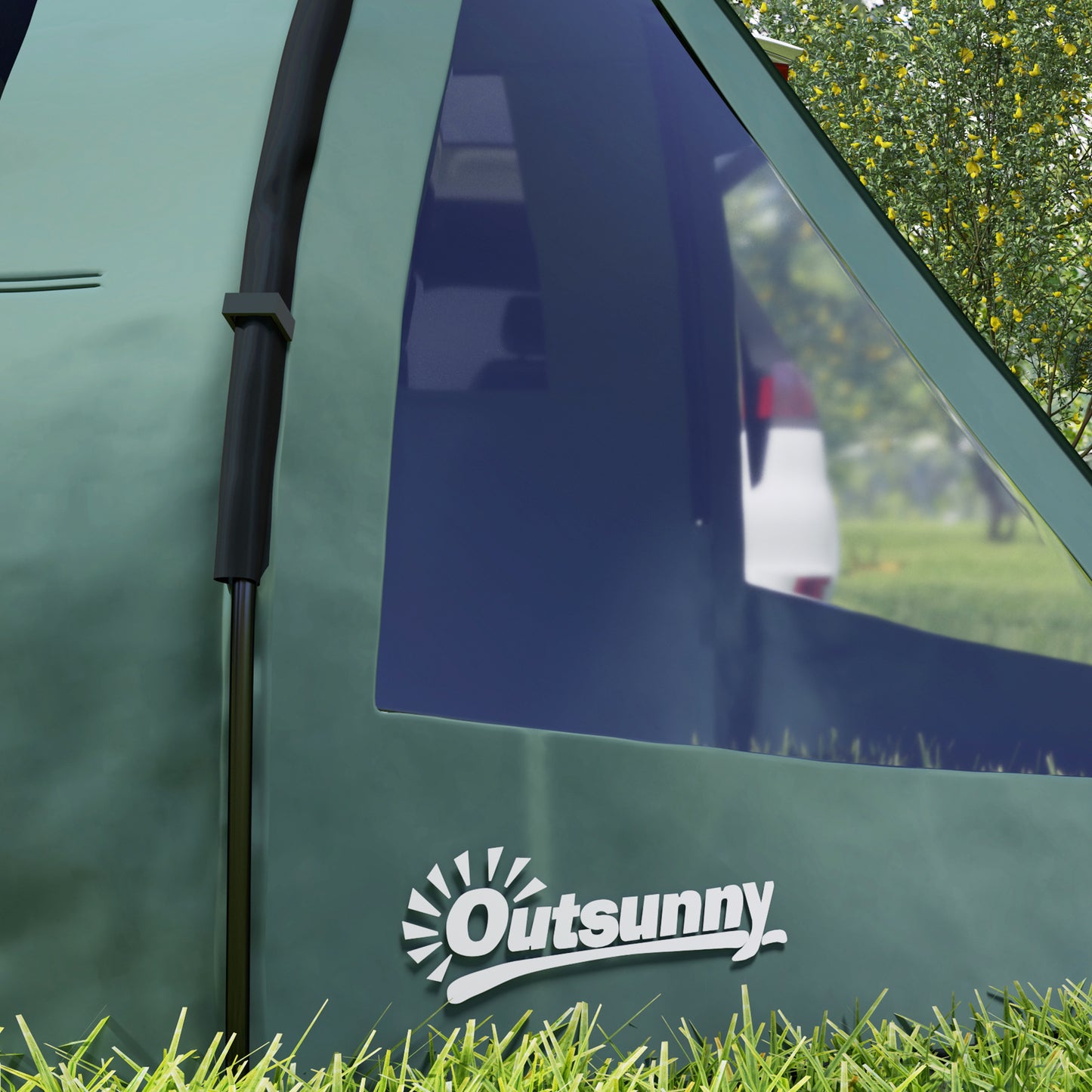 Two Room Tunnel Tent Camping Tent for  3-4 Man with Windows, Covers
