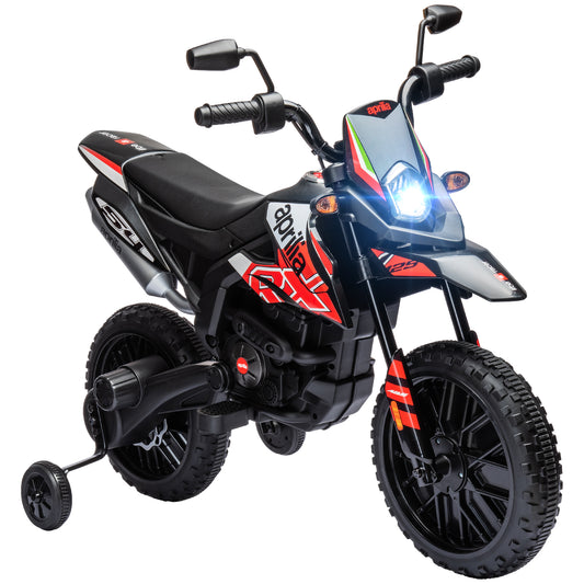 12V Aprilia Licensed Kids Motorbike with Training Wheels (1)