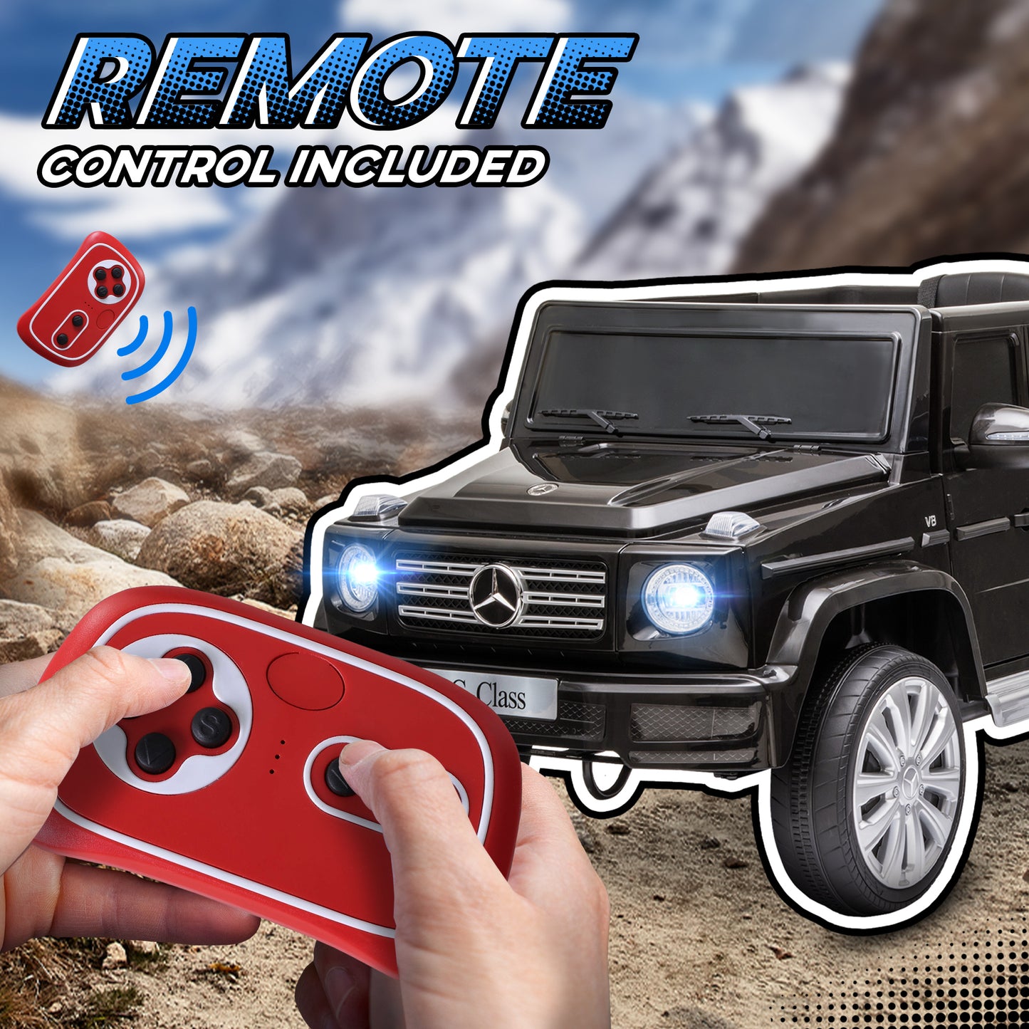 Mercedes Benz G500 12V Kids Electric Ride On Car Toy w/ Remote Control