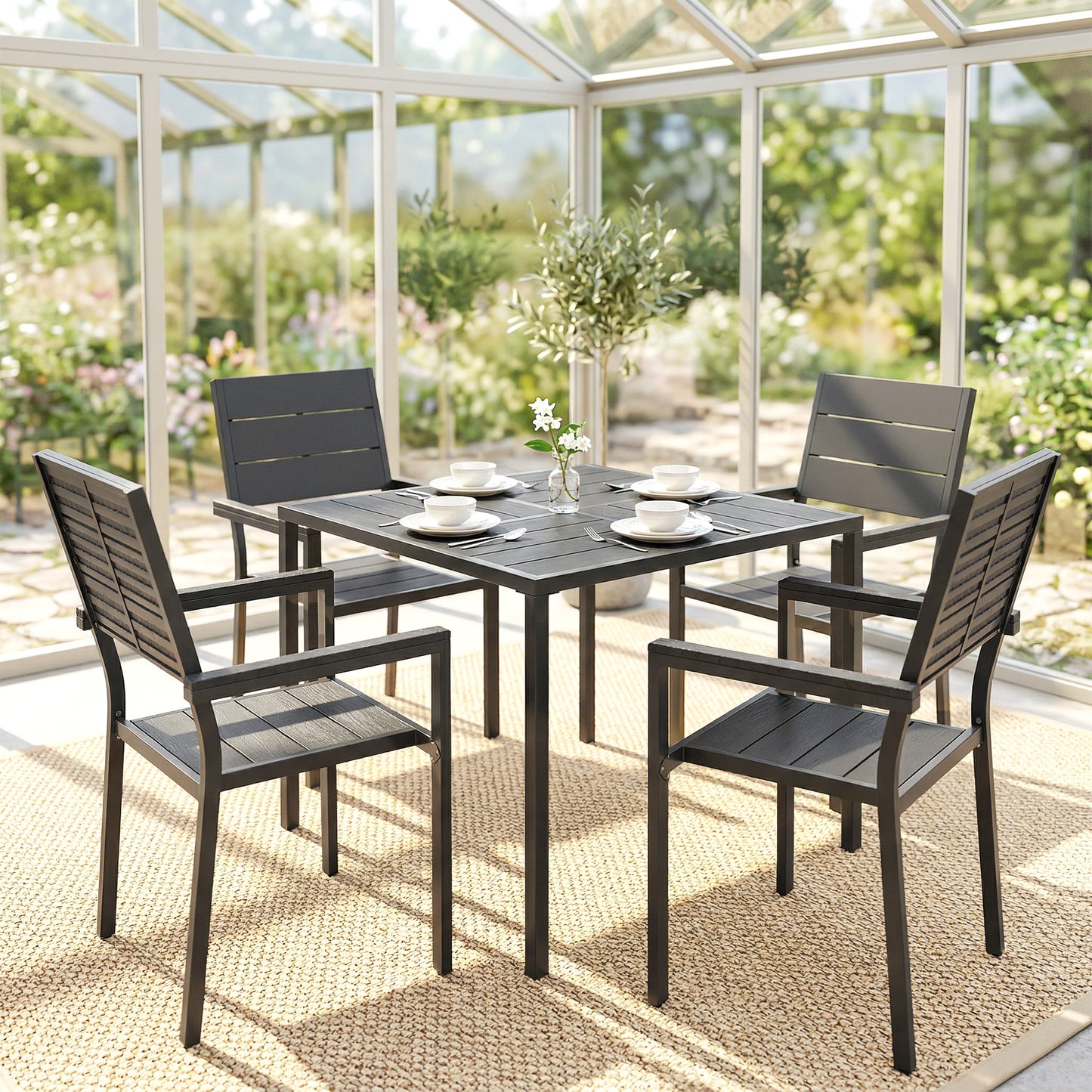 5 Pieces Garden Dining Set