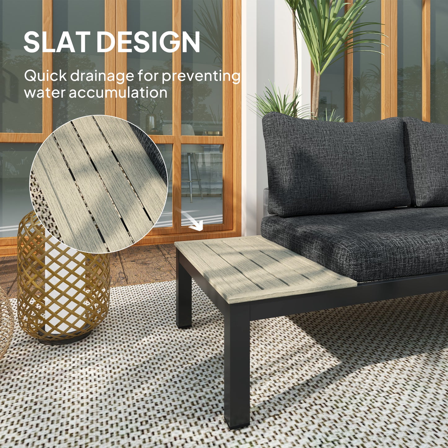 3 Pieces Garden Furniture Set
