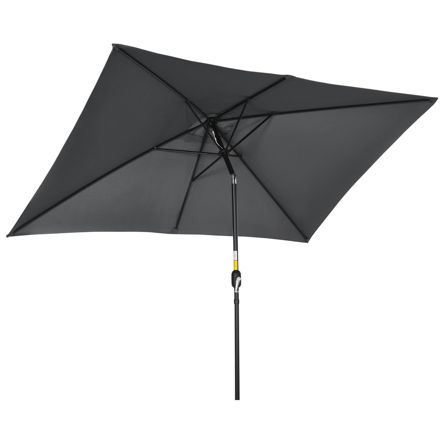 3x2m Garden Parasol Umbrella with Aluminium Pole, Tilt and Crank