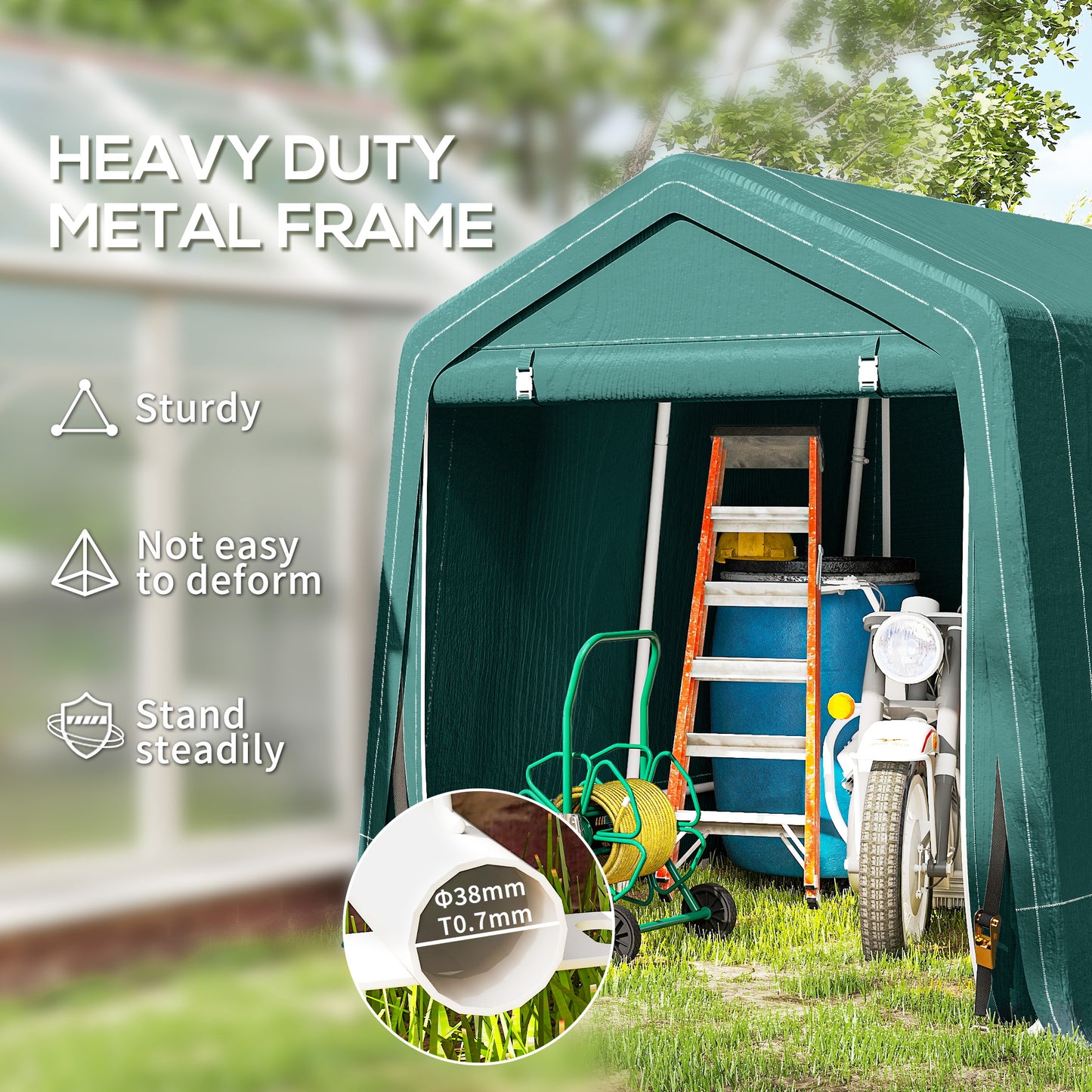 8 x 6.5 ft Outdoor Garden Storage Shed (1)