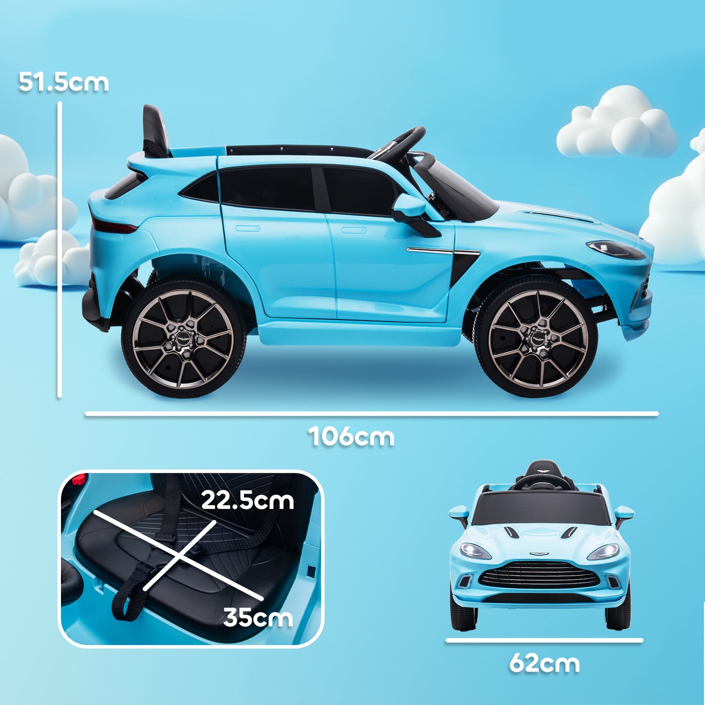Aston Martin DBX Licensed Battery Powered Kids Electric Car