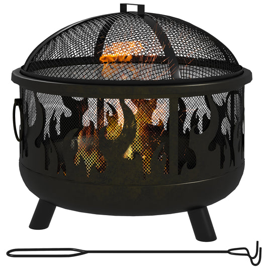 Steel Fire Pit BBQ, with Poker