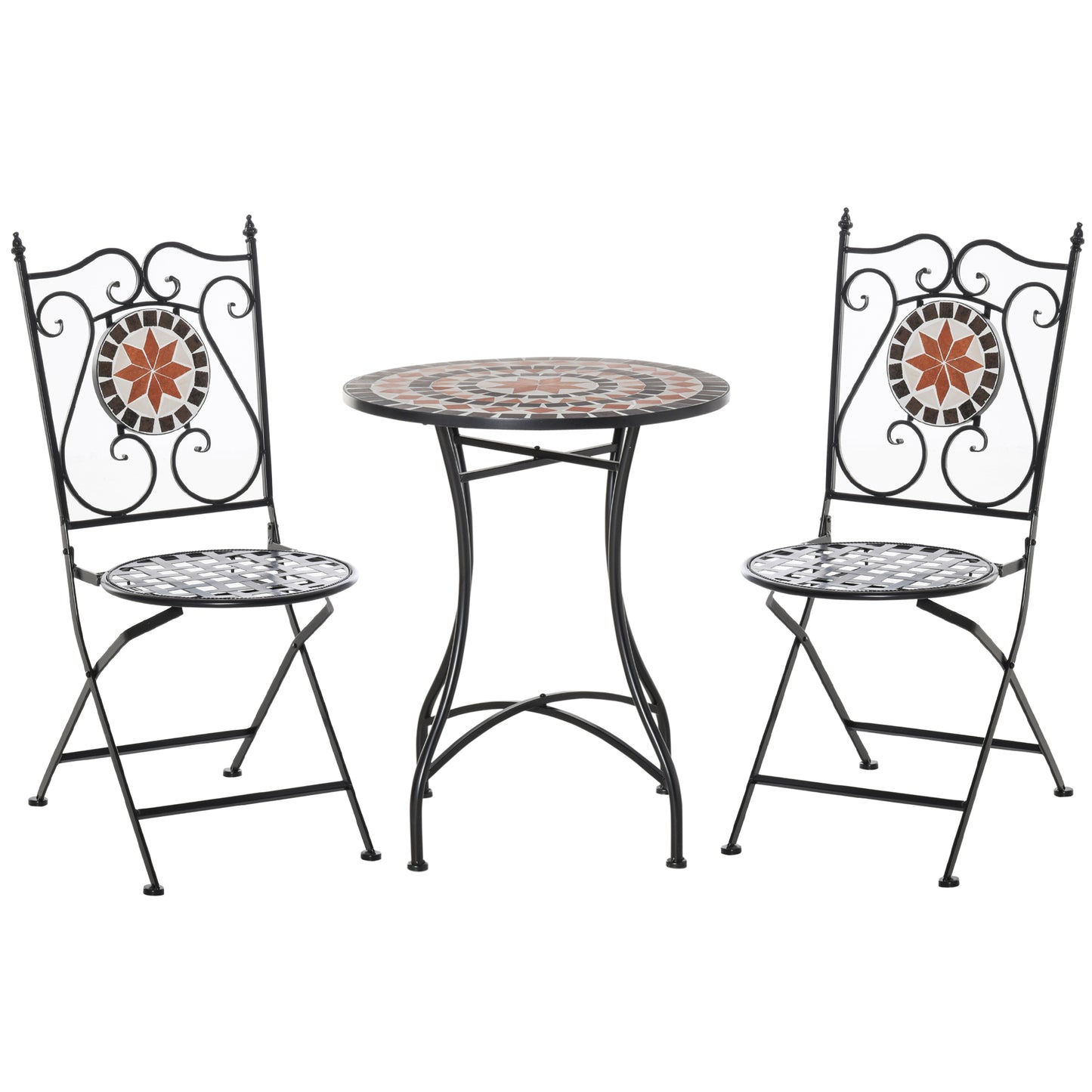 Three-Piece Mosaic Bistro Table Set