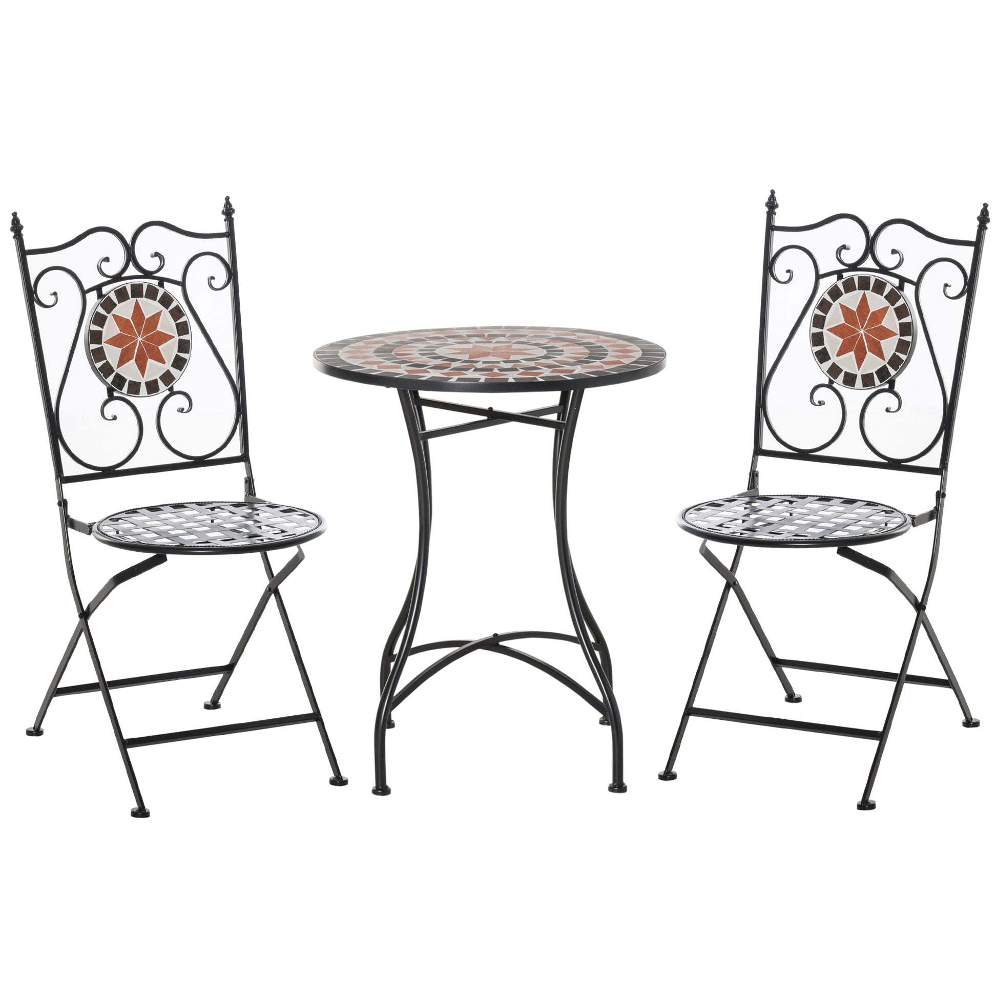 Three-Piece Mosaic Bistro Table Set