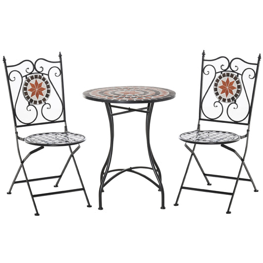 Three-Piece Mosaic Bistro Table Set