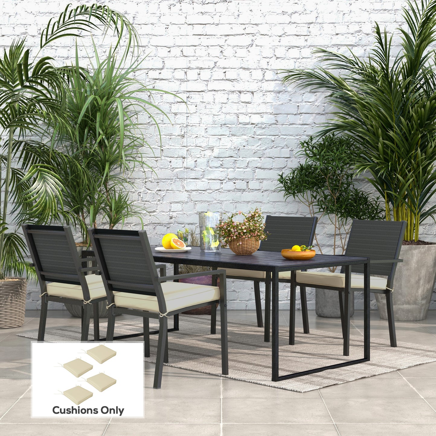 4-Piece Seat Cushions Pillow Replacement