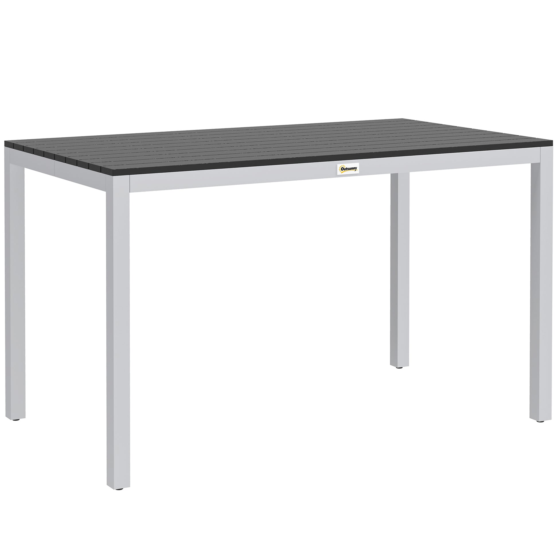 Garden Table for 4-6, 120 x 70 cm Outdoor Dining Table