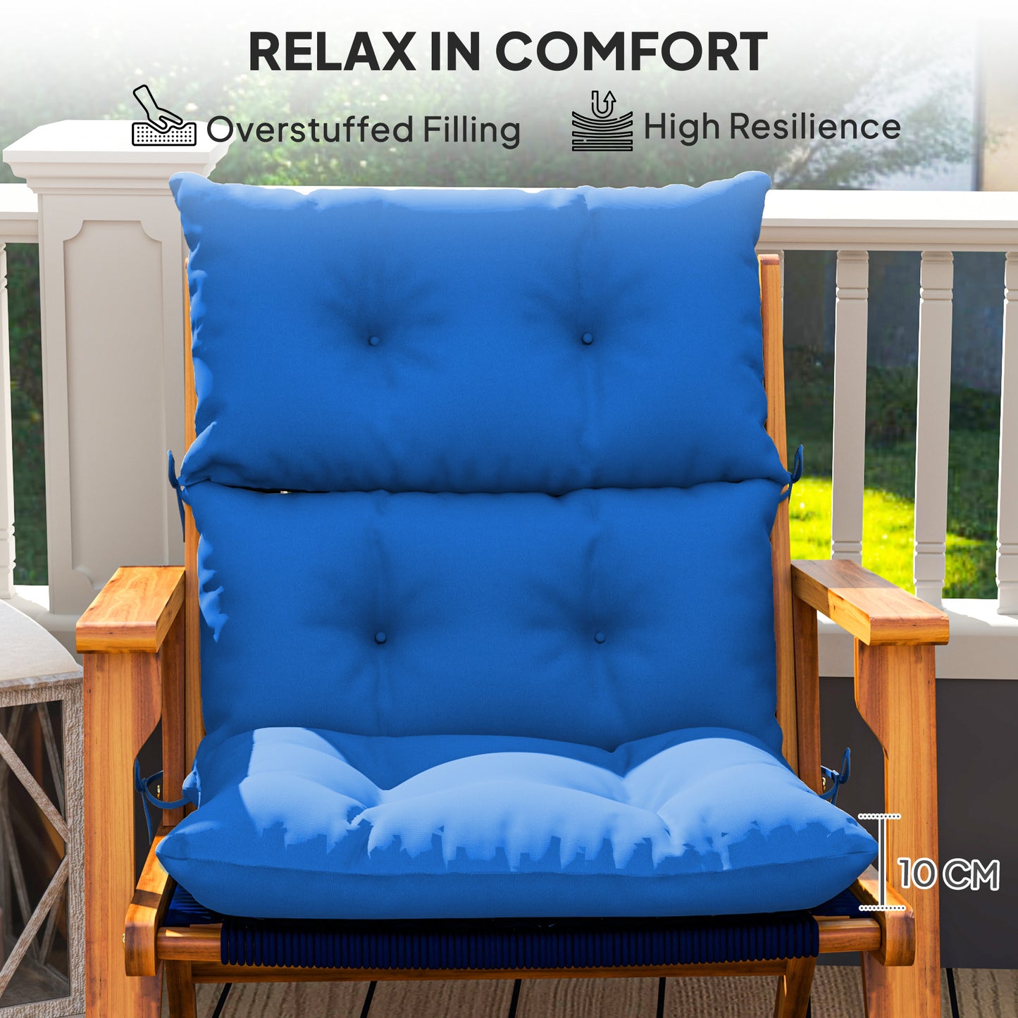 115 x 56cm Rocking Chair Padded Seat Cushion