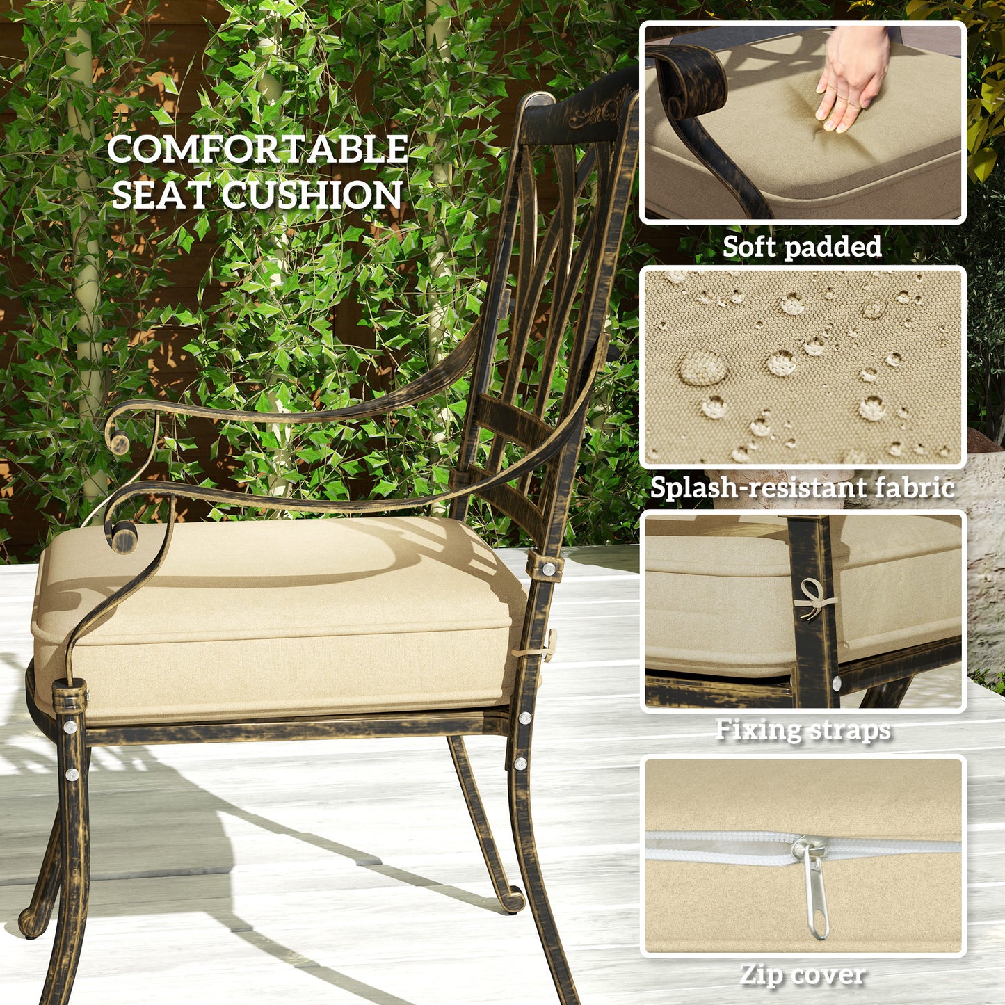 Seven-Piece Cast Aluminium Garden Dining Set