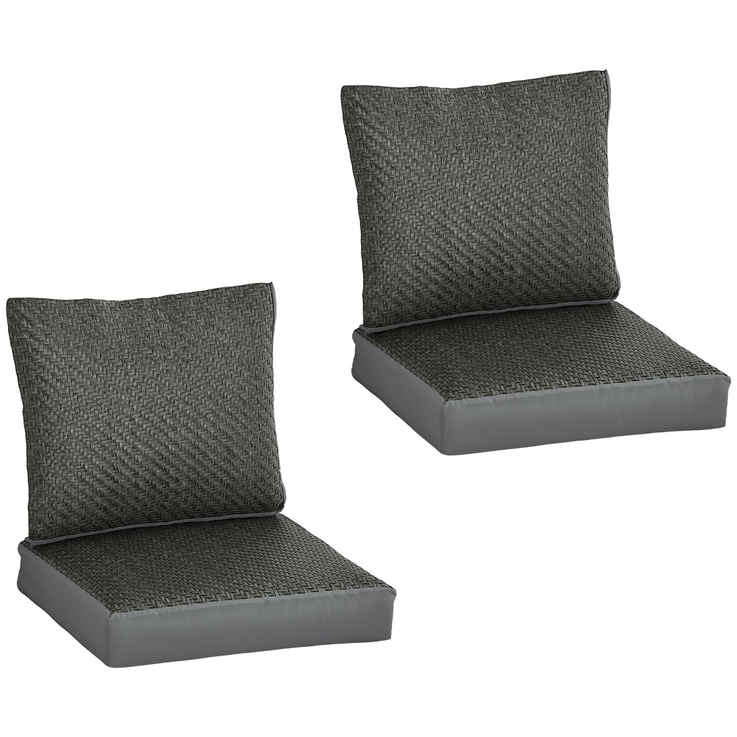 4 Pieces Outdoor Seat Cushions with Backrest