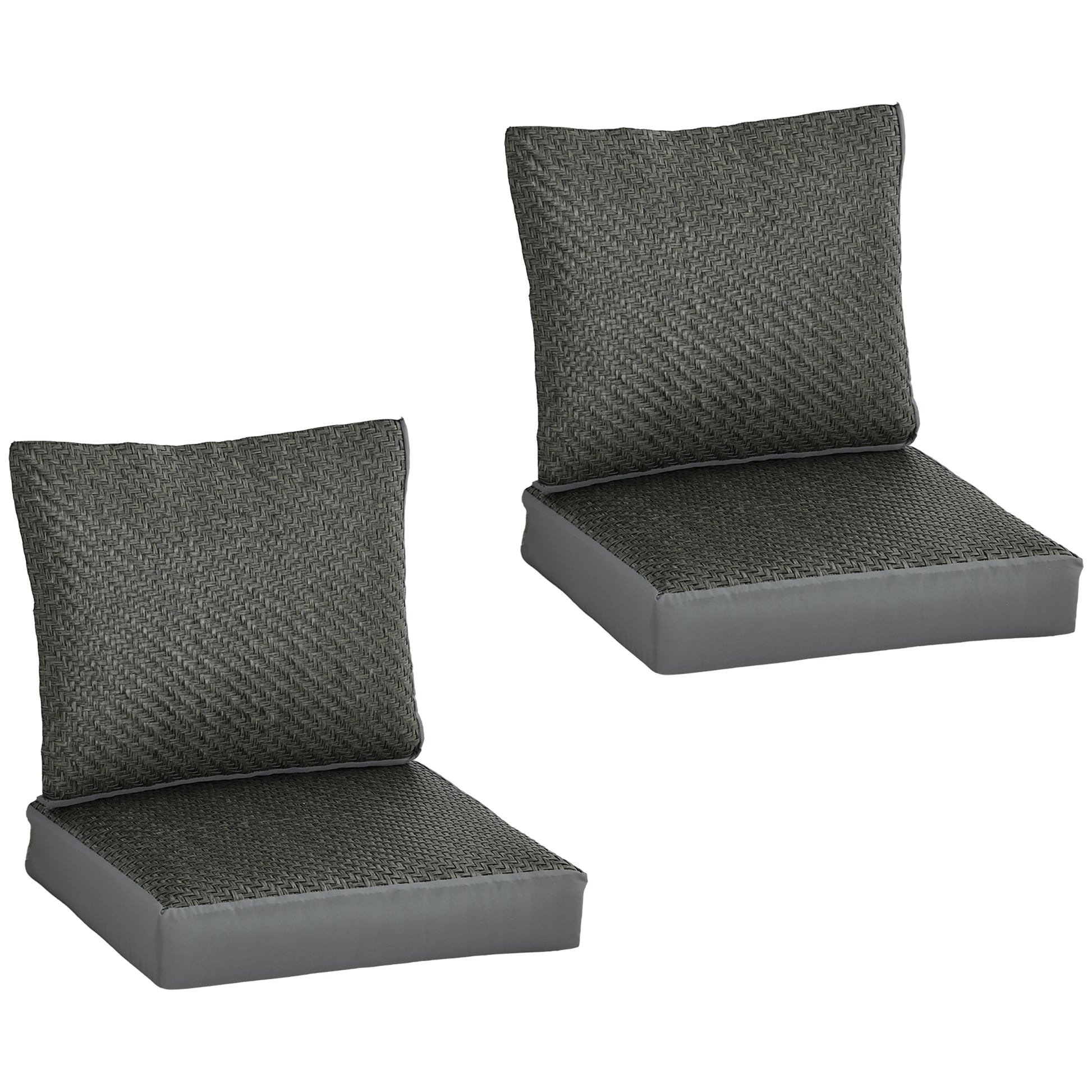 4 Pieces Outdoor Seat Cushions with Backrest