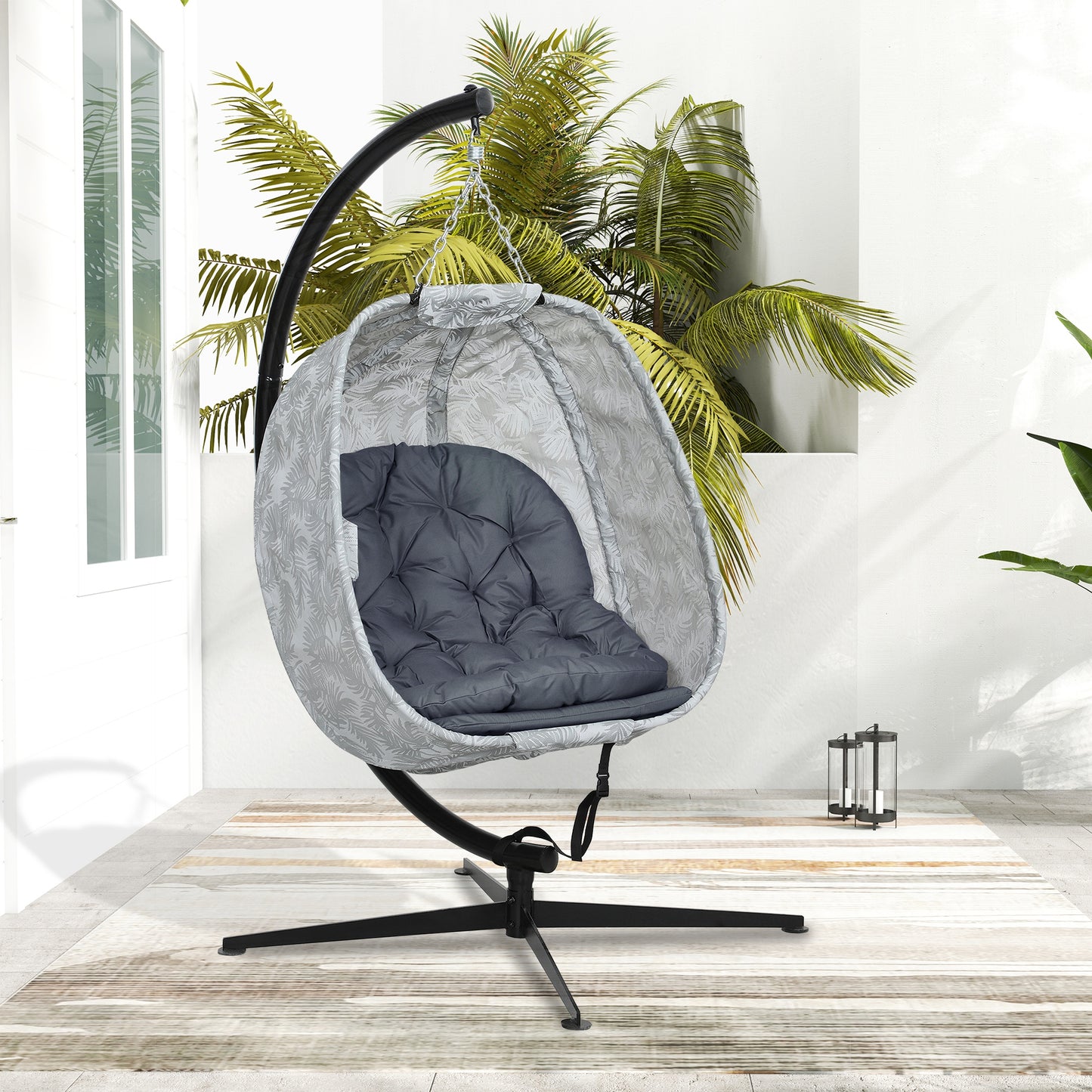 Hanging Egg Chair Outdoor Indoor Garden Swing Chair (4)