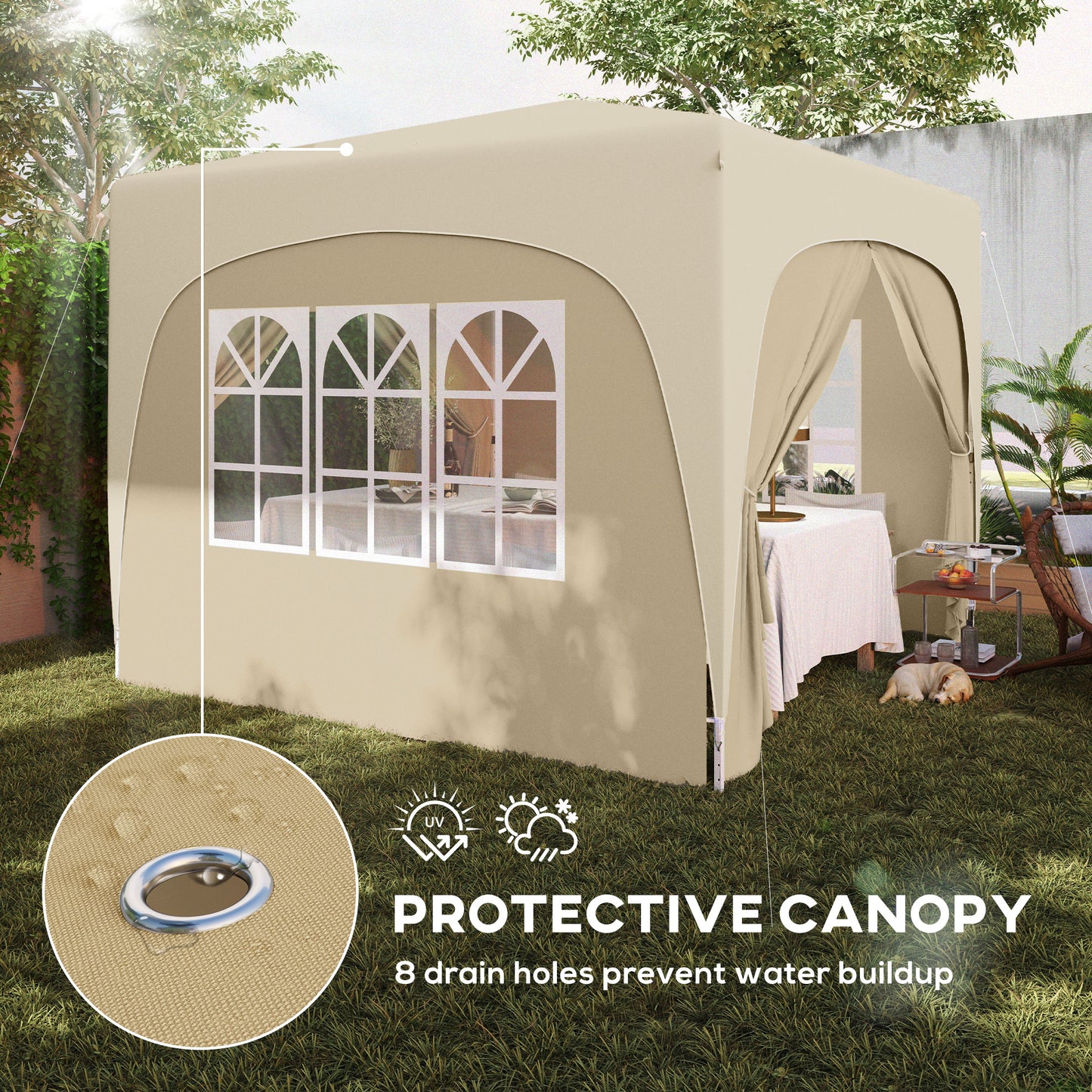 3 x 3m Pop-Up Gazebo Shelter, with Accessories