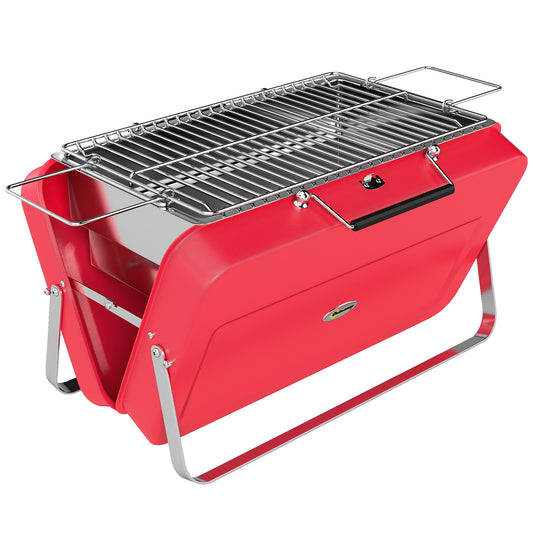 Portable Mini Charcoal Barbecue Grill with Suitcase Shell