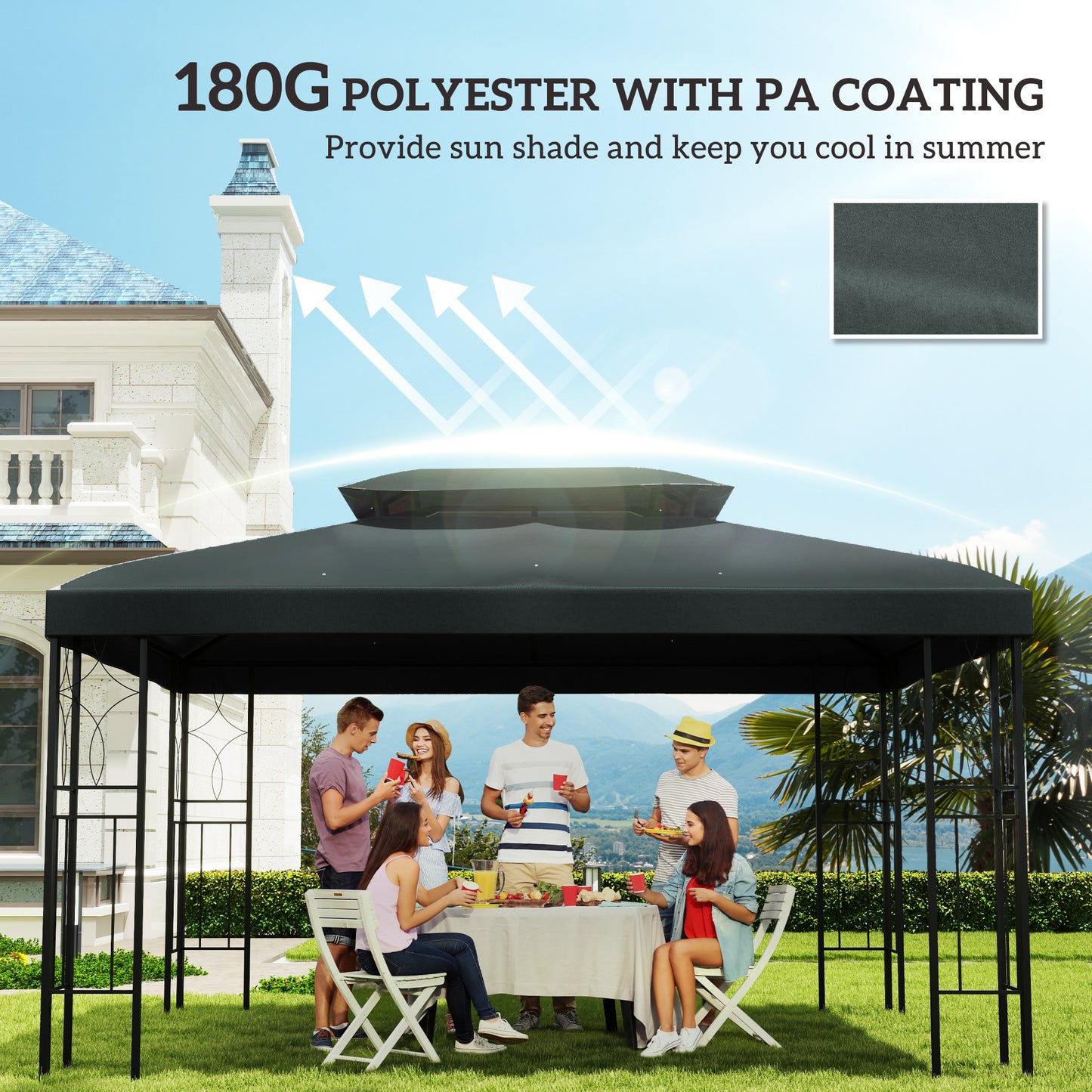 Gazebo Roof Replacement, for 3 x 4m Frames