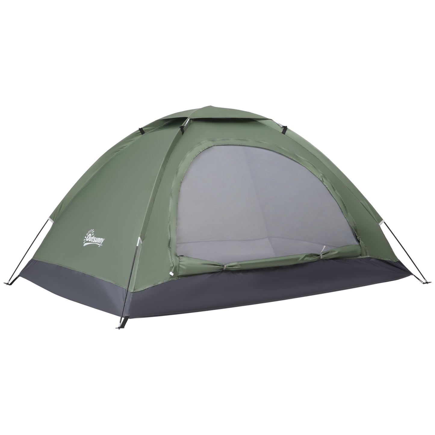 2 Person Camping Tent, Camouflage Tent with Zipped Doors
